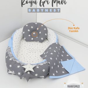 Babynest, Bebek Pikesi - Koyu Gri/Mavi