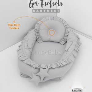 Babynest - Gri Fırfırlı