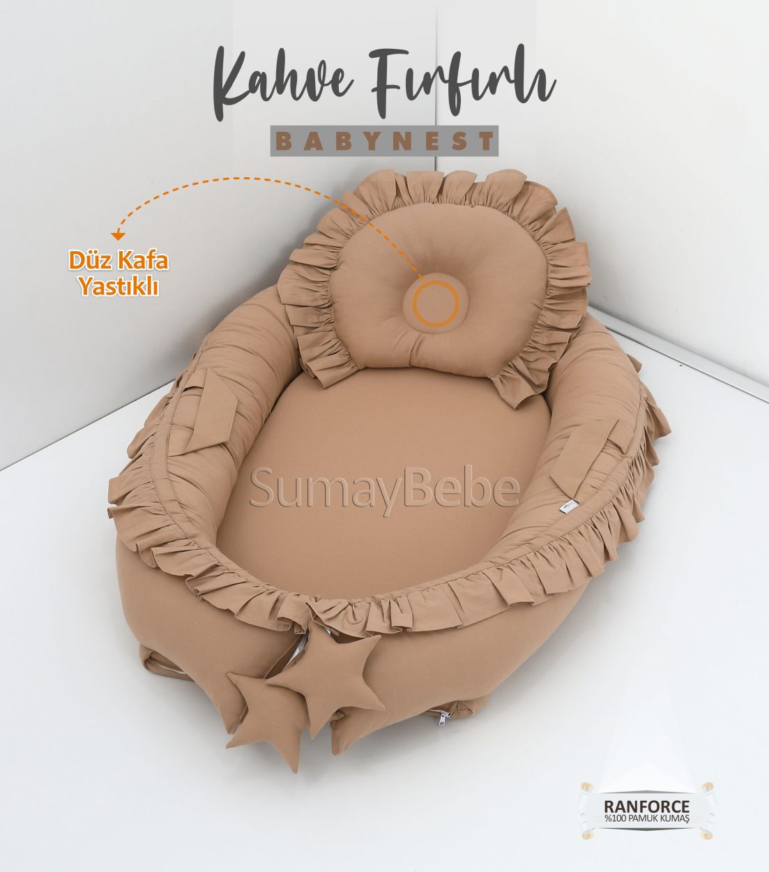 Babynest - Kahve Fırfırlı