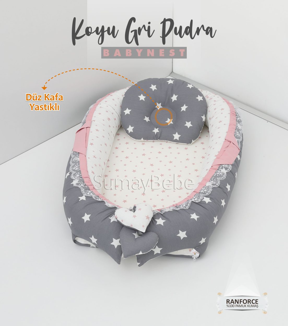 Babynest - Koyu Gri Pudra