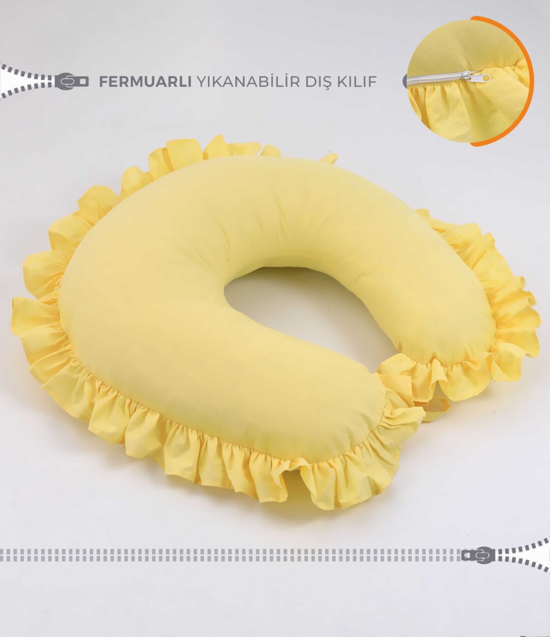 Emzirme Yastığı Fırfırflı Sarı Renkli