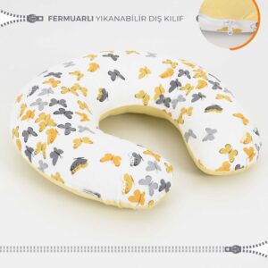 Sarı kelebekli emzirme minderi